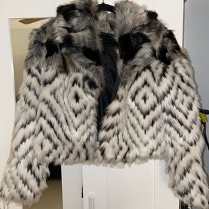 Faux fur jacket size small